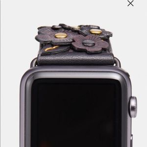 Coach 42mm watchband NWT, black with flower
